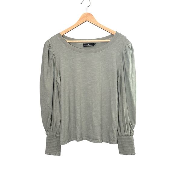 Sage Green Pomander Place Puff Sleeve Top Size 2XL Tuckernuck - Picture 1 of 5